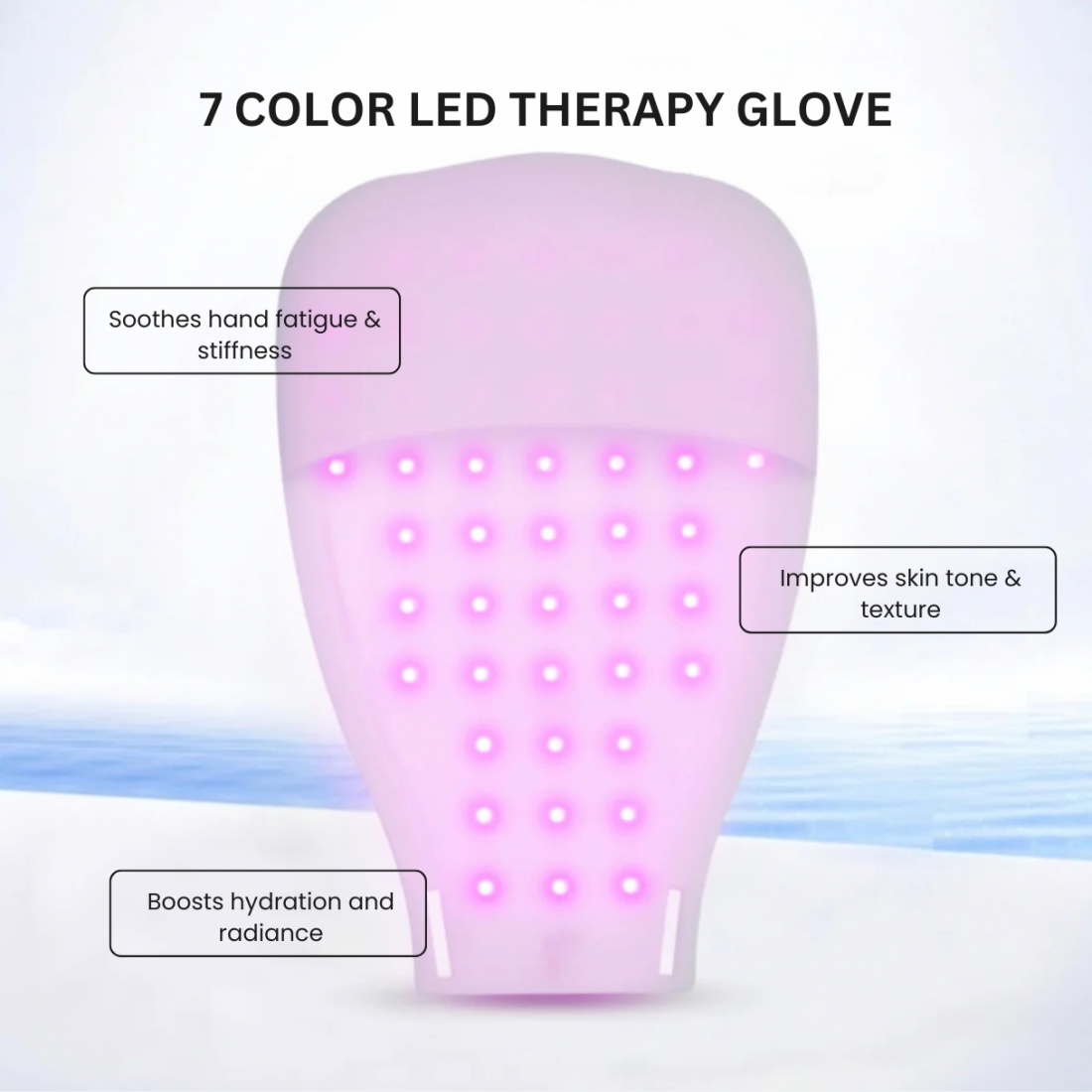 Dispositif anti-âge '7 Color Led Therapy Gloves'