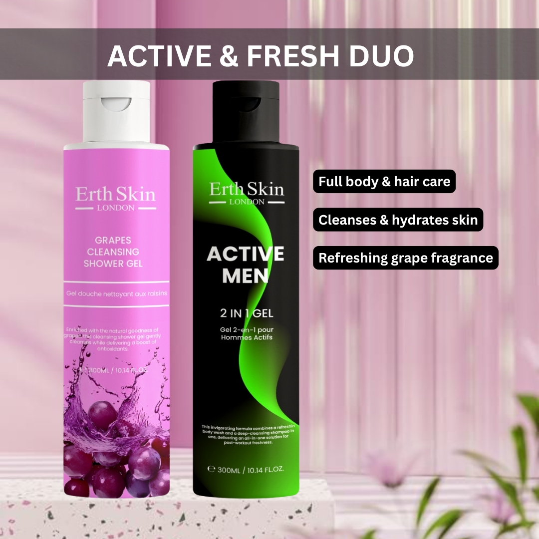 Set de soins pour hommes 'Active Men Duo' - 300 ml, 2 Pièces