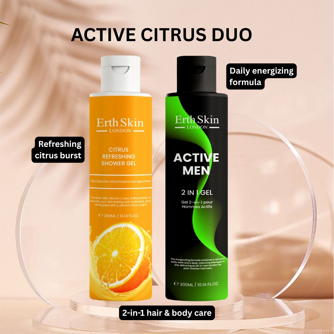 Set de soins pour hommes 'Active Citrus Duo' - 300 ml, 2 Pièces