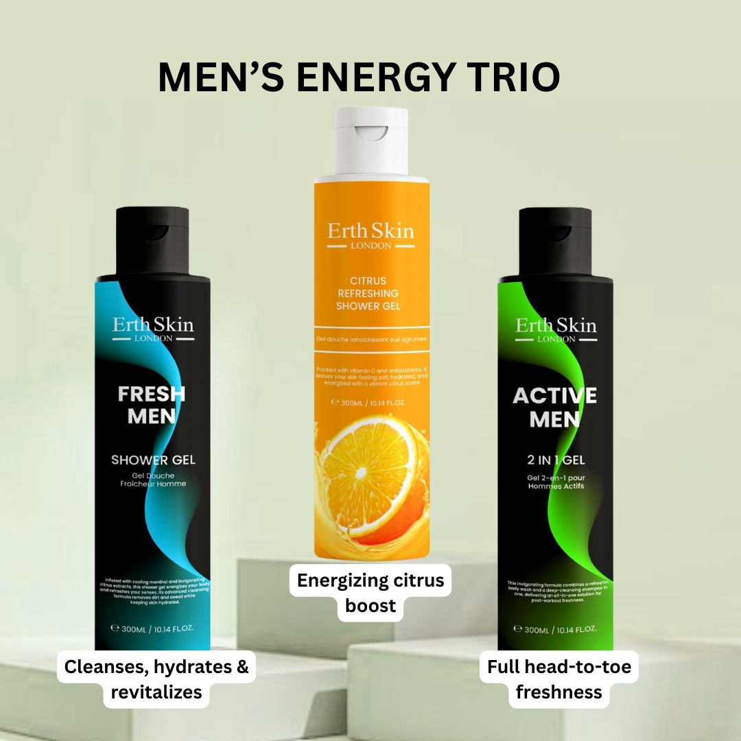 Set de soins pour hommes 'Energy Trio' - 300 ml, 3 Pièces