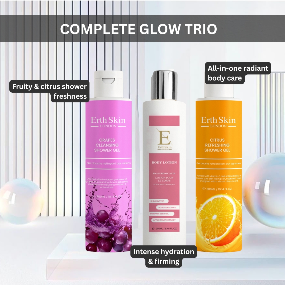 'Grapes Cleansing Shower Gel + Citrus Refreshing Shower Gel + Hya' Body Care Set