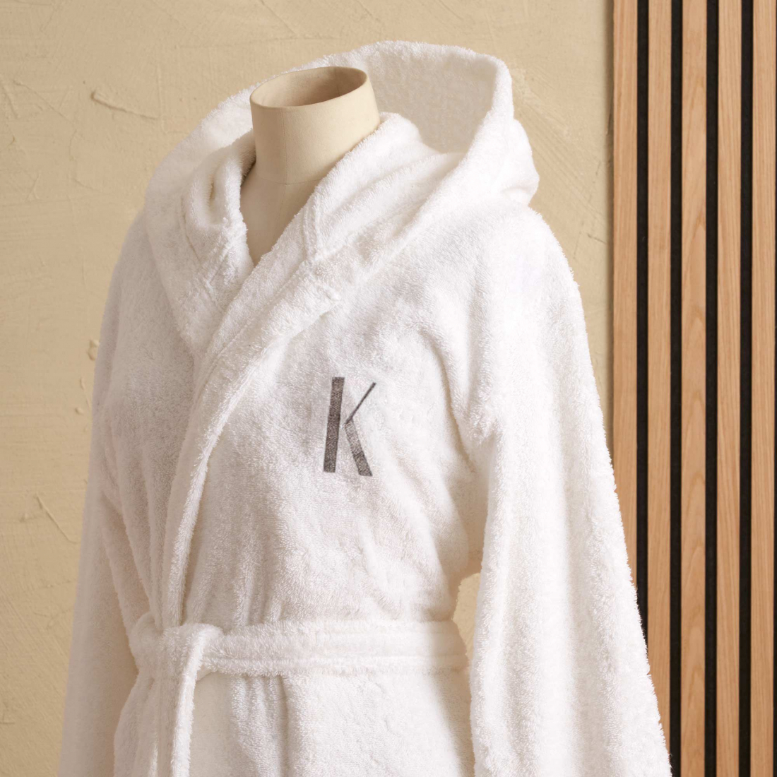 Monogram Hooded Bathrobe White K