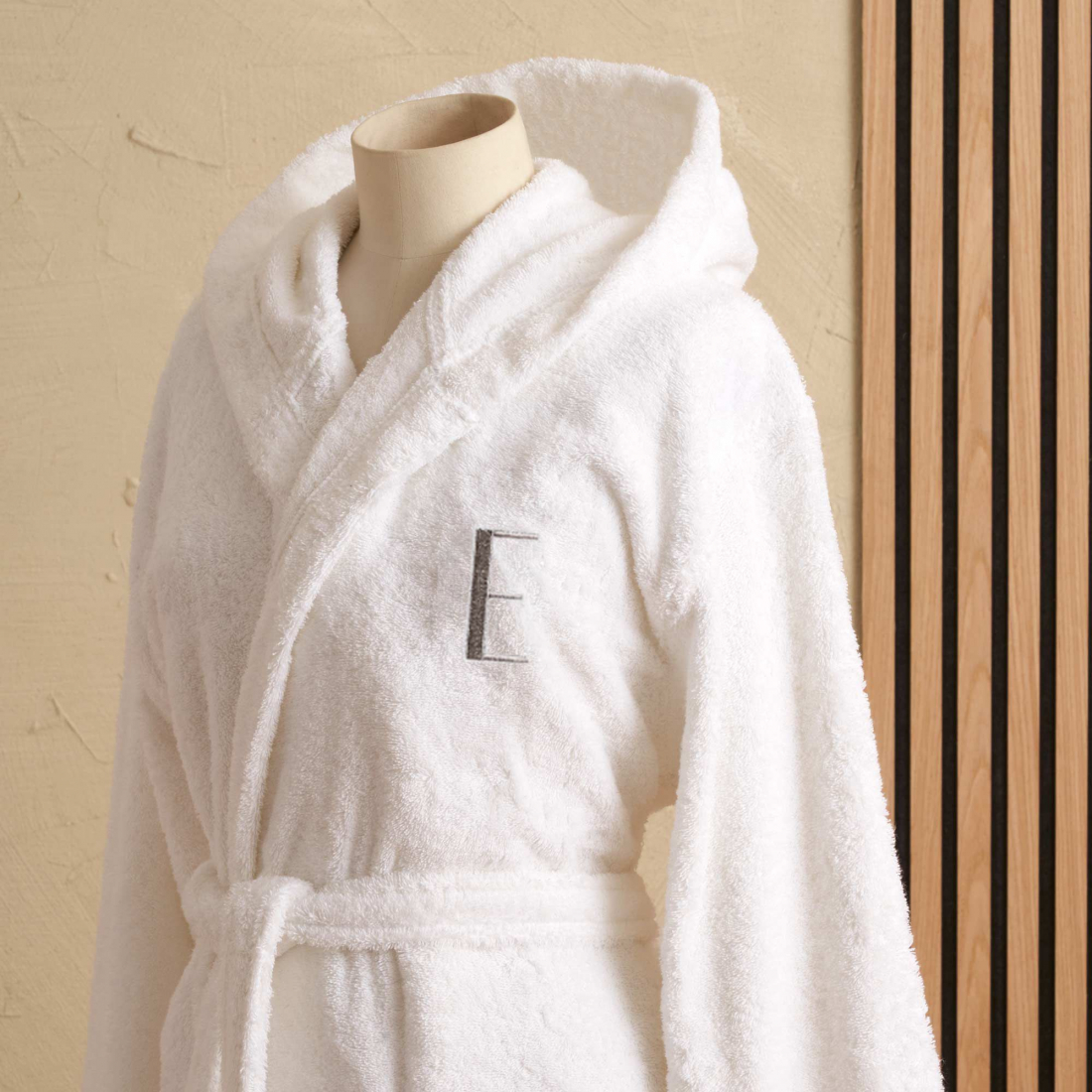 Monogram Hooded Bathrobe White E