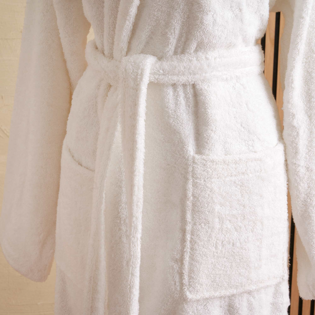 Monogram Hooded Bathrobe White B