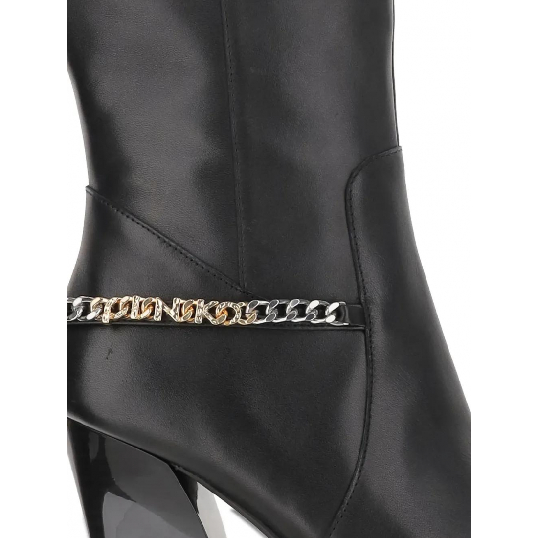 Women's 'Chain-Embellished' High Heeled Boots