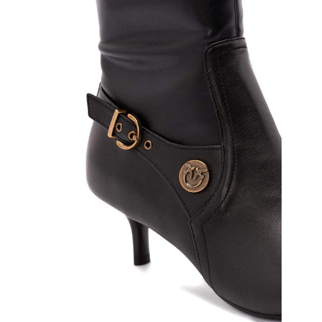 Women's 'Buckle-Detail Pointed-Toe' High Heeled Boots