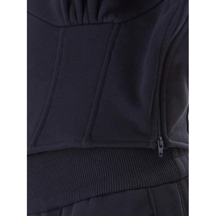 Sweatshirt 'Button-Detailed Fitted' pour Femmes