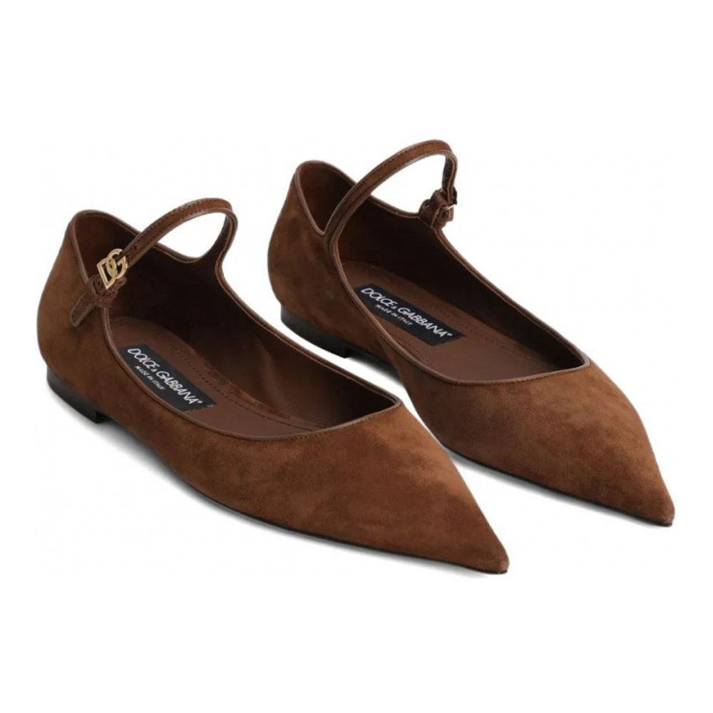 Ballerines 'Pointed-Toe Ankle-Strap' pour Femmes