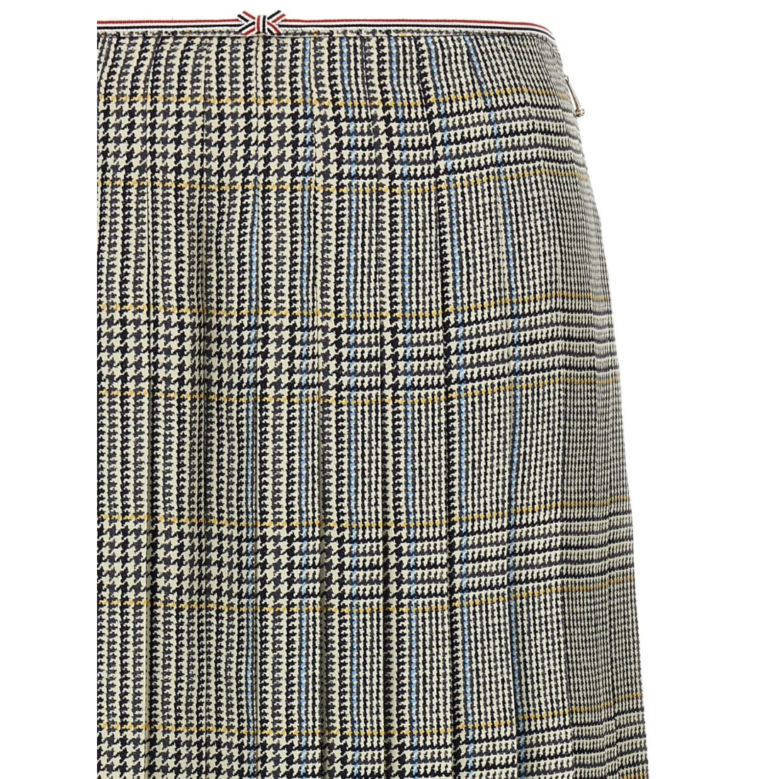 Women's 'Houndstooth-Pattern Pleated' Midi Skirt