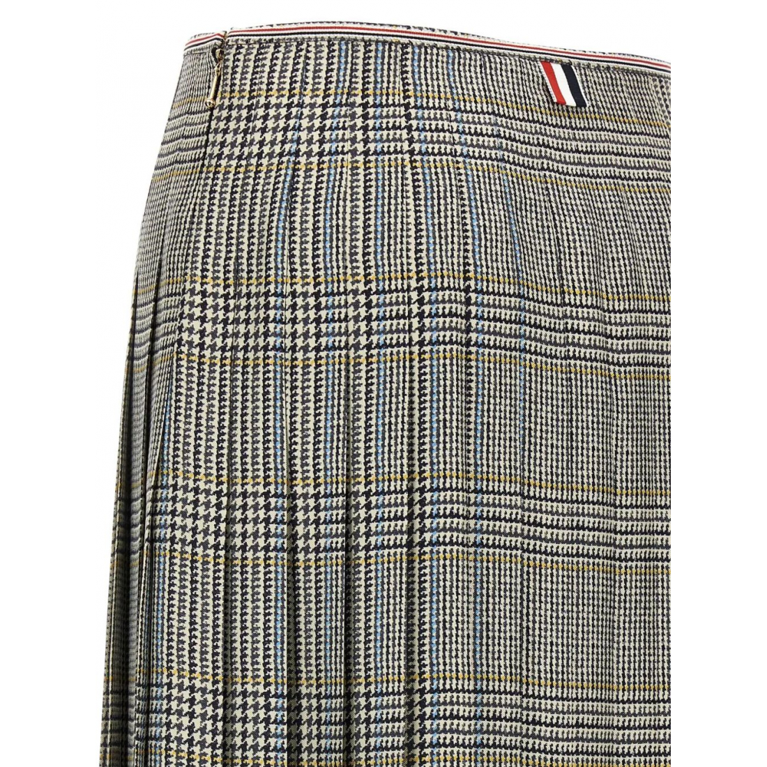Women's 'Houndstooth-Pattern Pleated' Midi Skirt