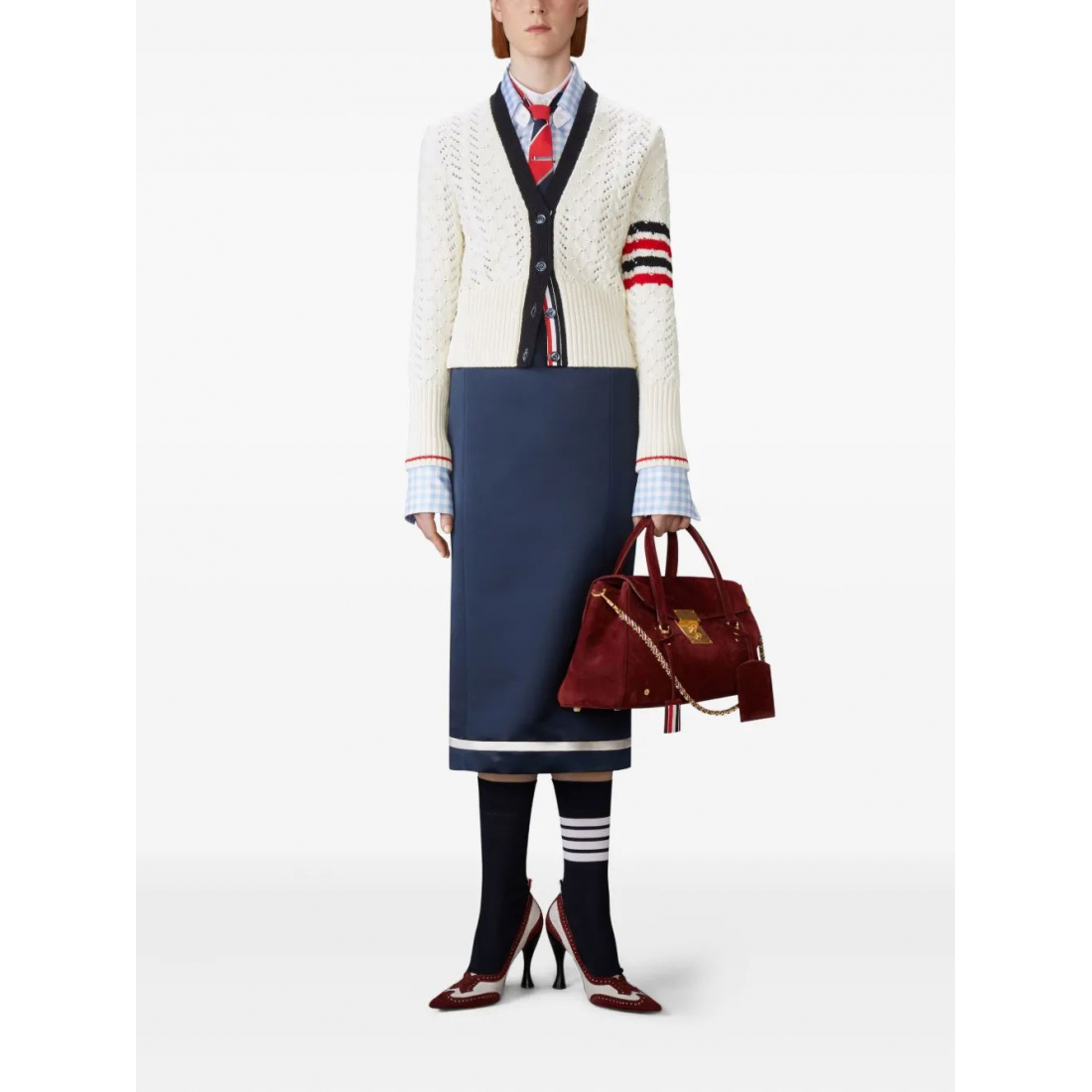 Cardigan 'Cable Pointelle-Stitch 4-Bar' pour Femmes