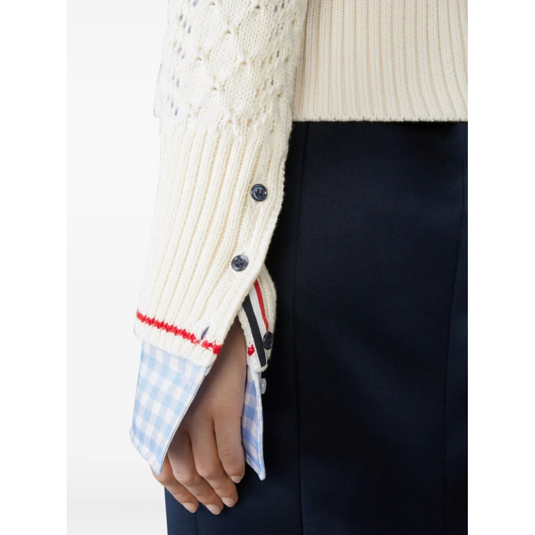 Cardigan 'Cable Pointelle-Stitch 4-Bar' pour Femmes