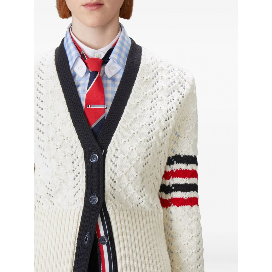 Cardigan 'Cable Pointelle-Stitch 4-Bar' pour Femmes