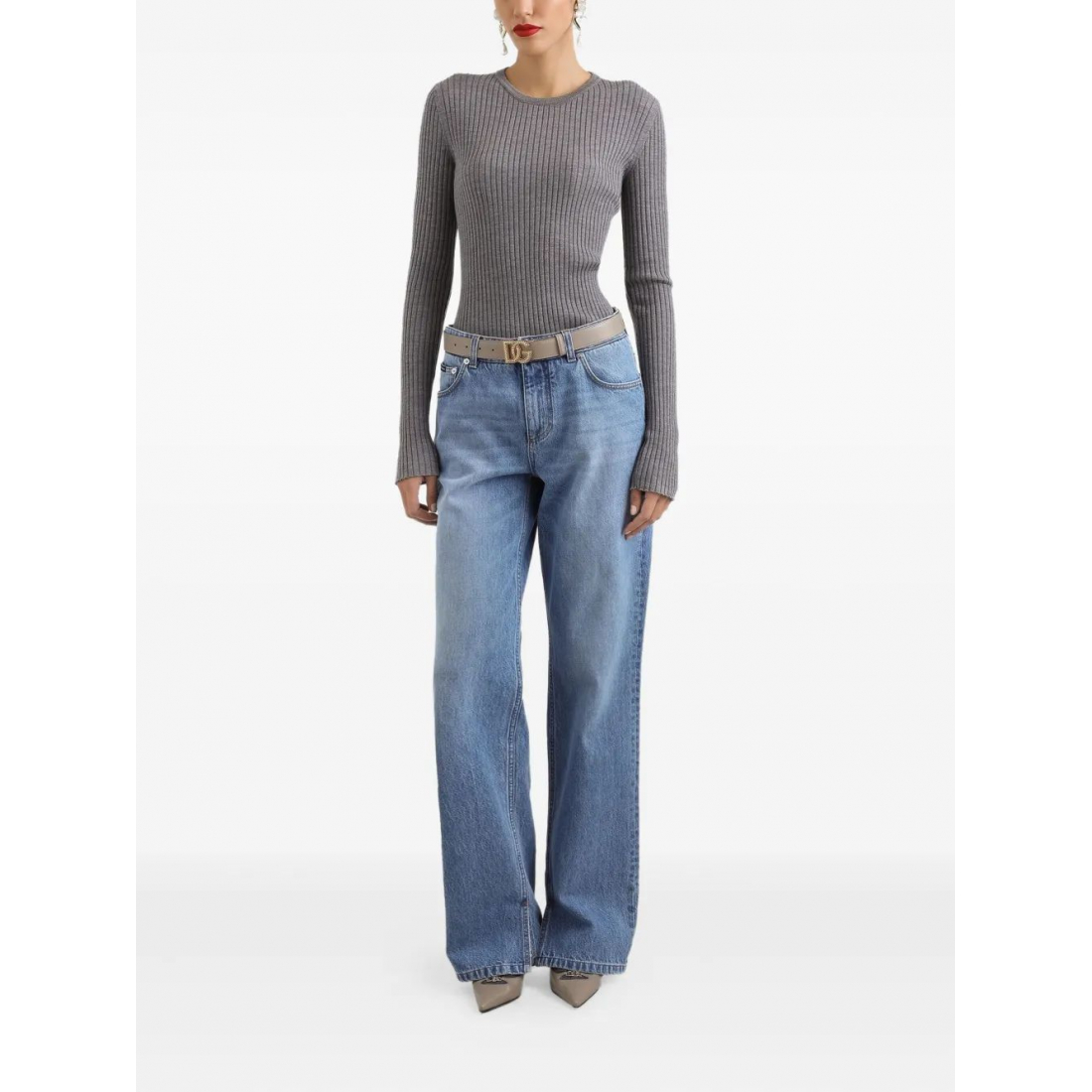 Jeans 'Logo-Plaque' pour Femmes