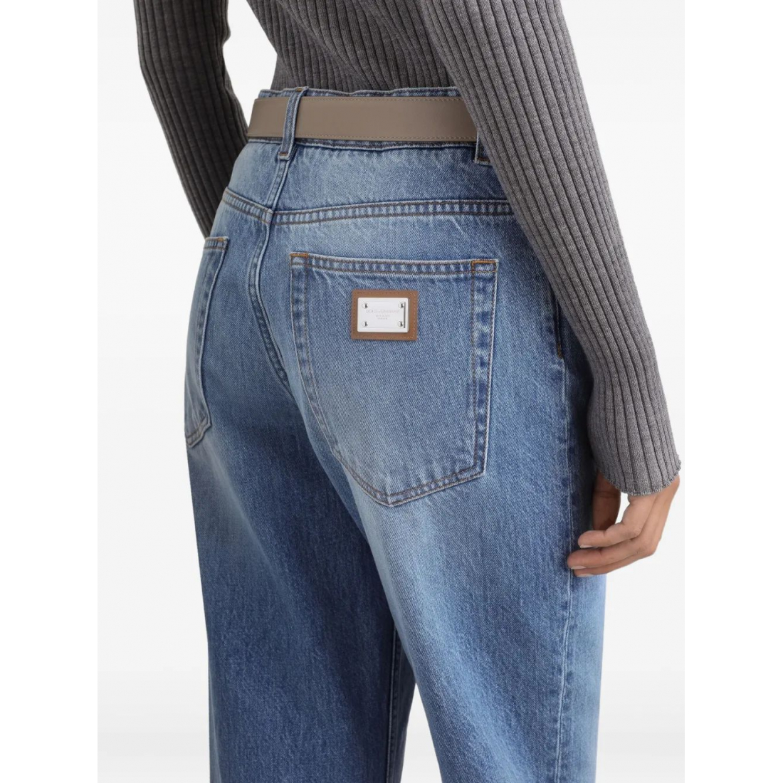 Jeans 'Logo-Plaque' pour Femmes