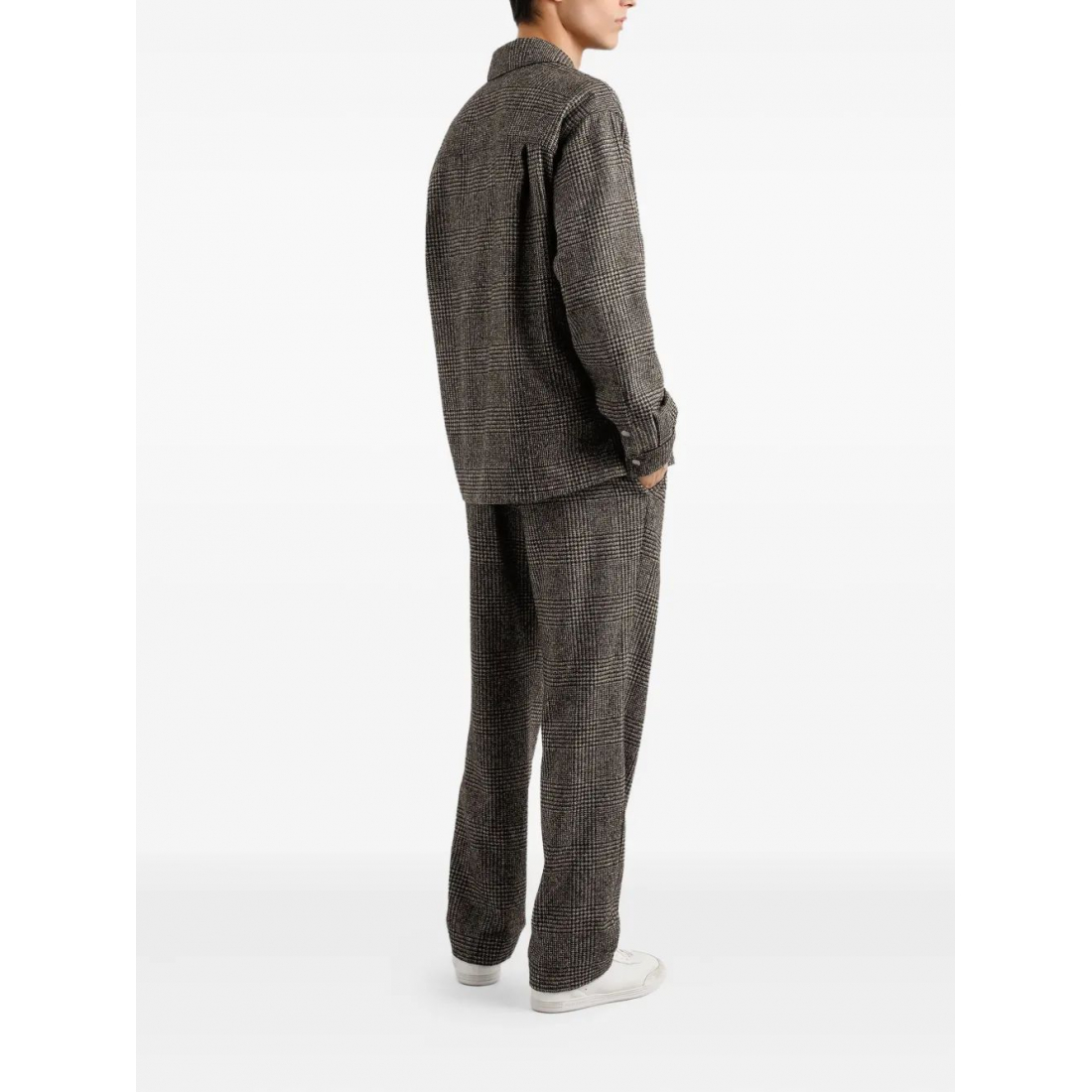 Men's 'Check-Pattern Pleated' Trousers