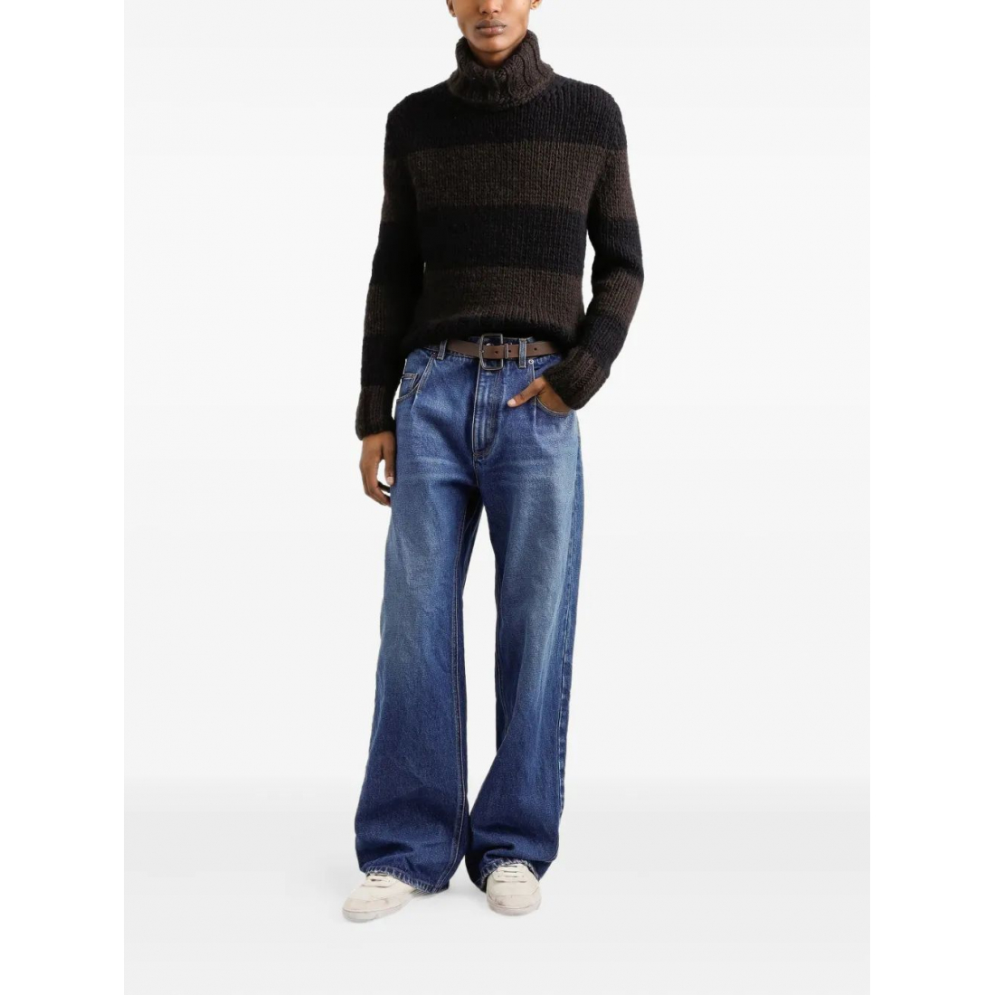 Pull 'Striped Roll-Neck' pour Hommes