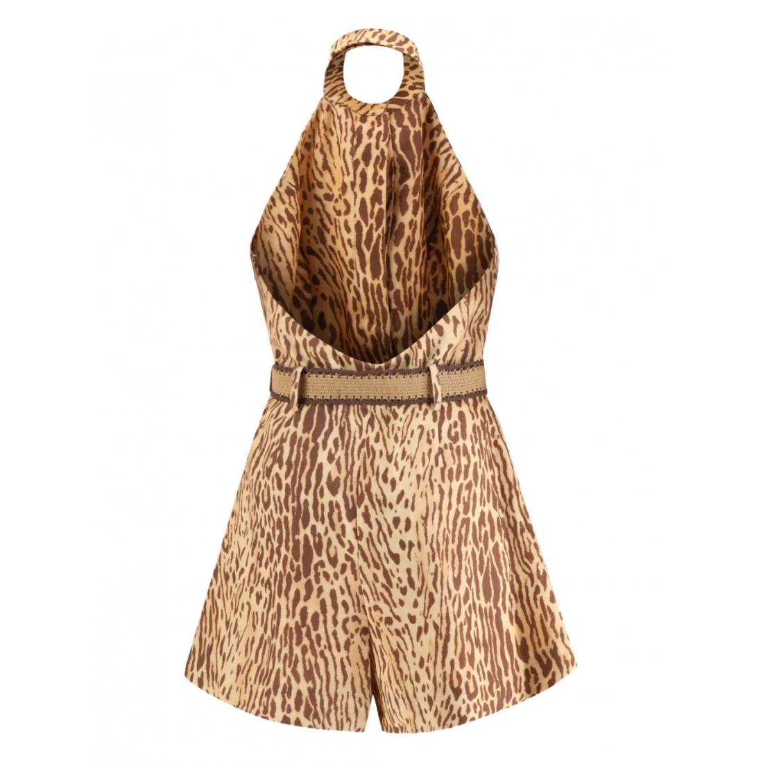 Women's 'Halterneck Leopard-Print' Mini Dress