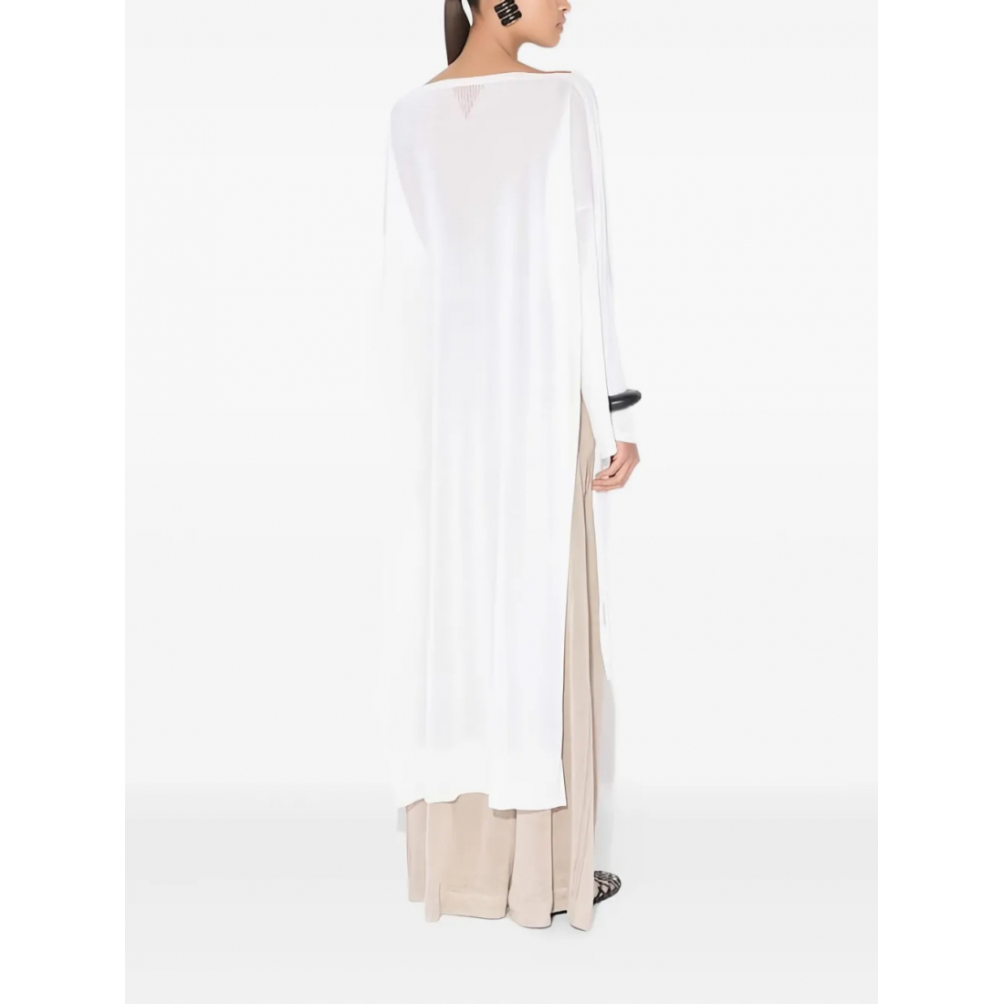 Top à manches longues 'Side-Opening Linen-Silk Blend' pour Femmes