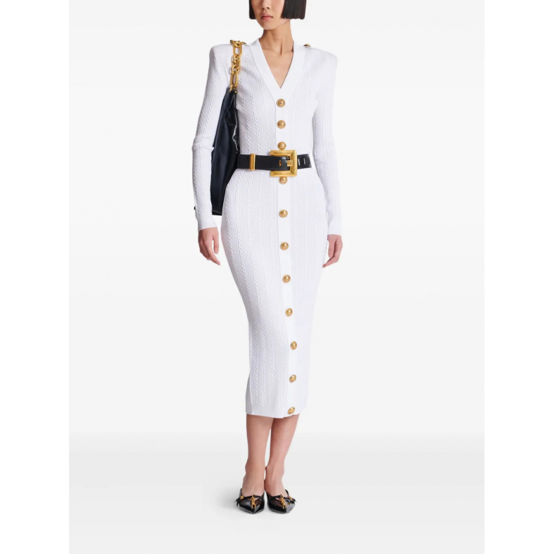 Jupe Midi 'Cable-Knit' pour Femmes