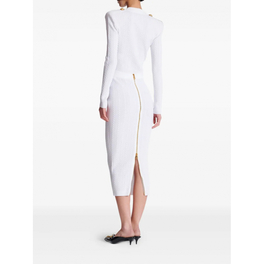 Jupe Midi 'Cable-Knit' pour Femmes