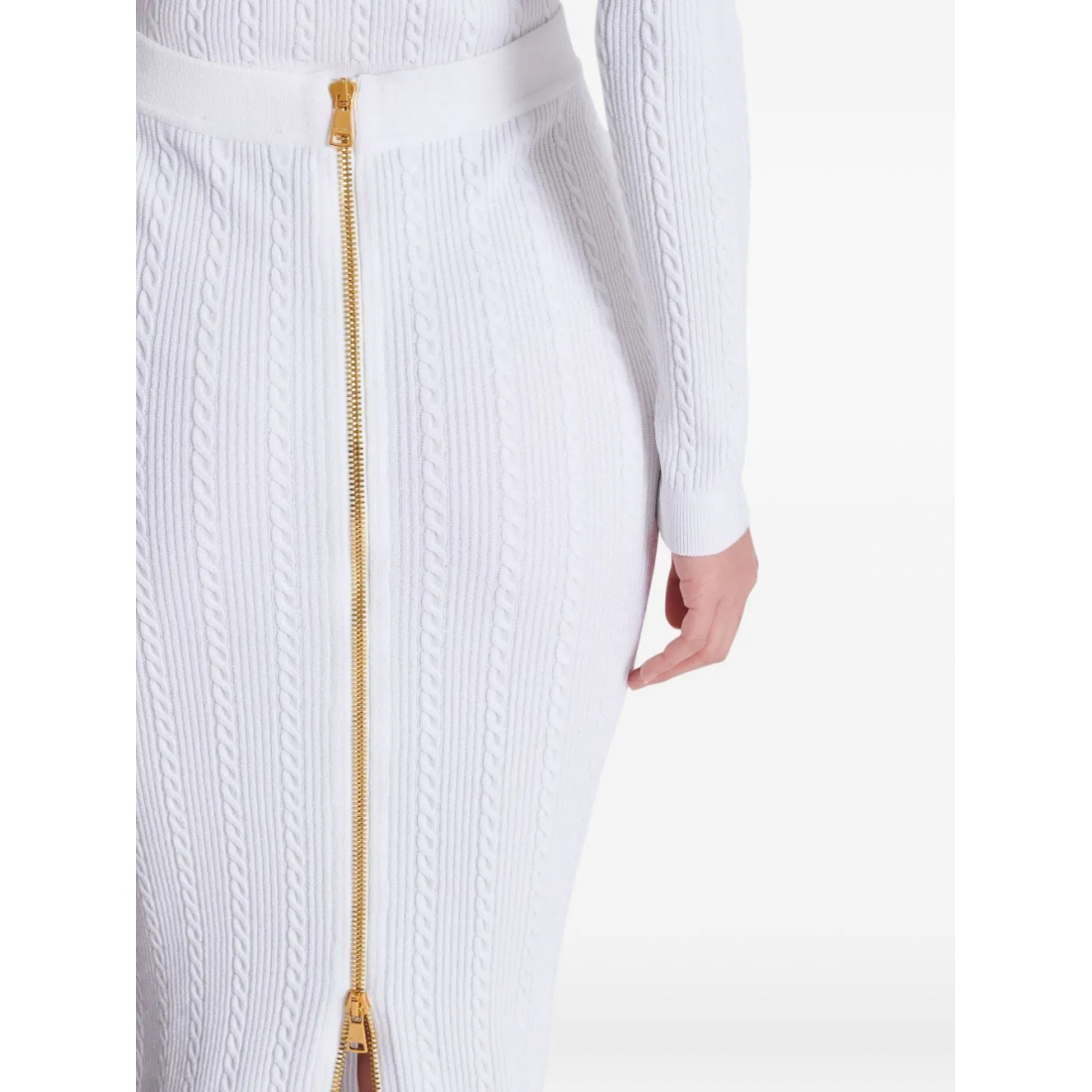 Jupe Midi 'Cable-Knit' pour Femmes