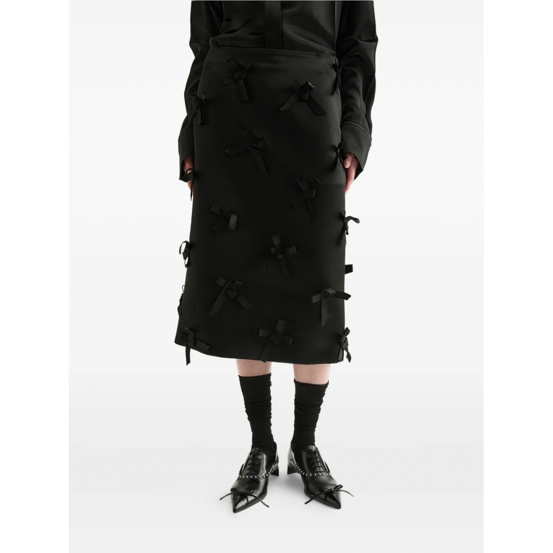 Jupe Midi 'Bow-Embellished' pour Femmes
