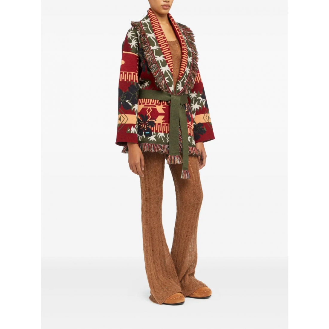 Cardigan 'Icon Jacquard Fringed' pour Femmes