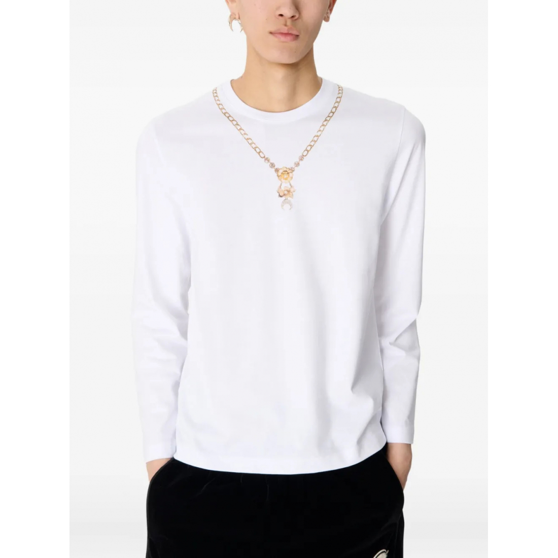 Pull 'Necklace-Print Long-Sleeve' pour Femmes