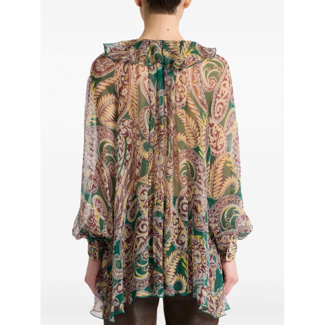 Chemise 'Paisley Ruffled' pour Femmes