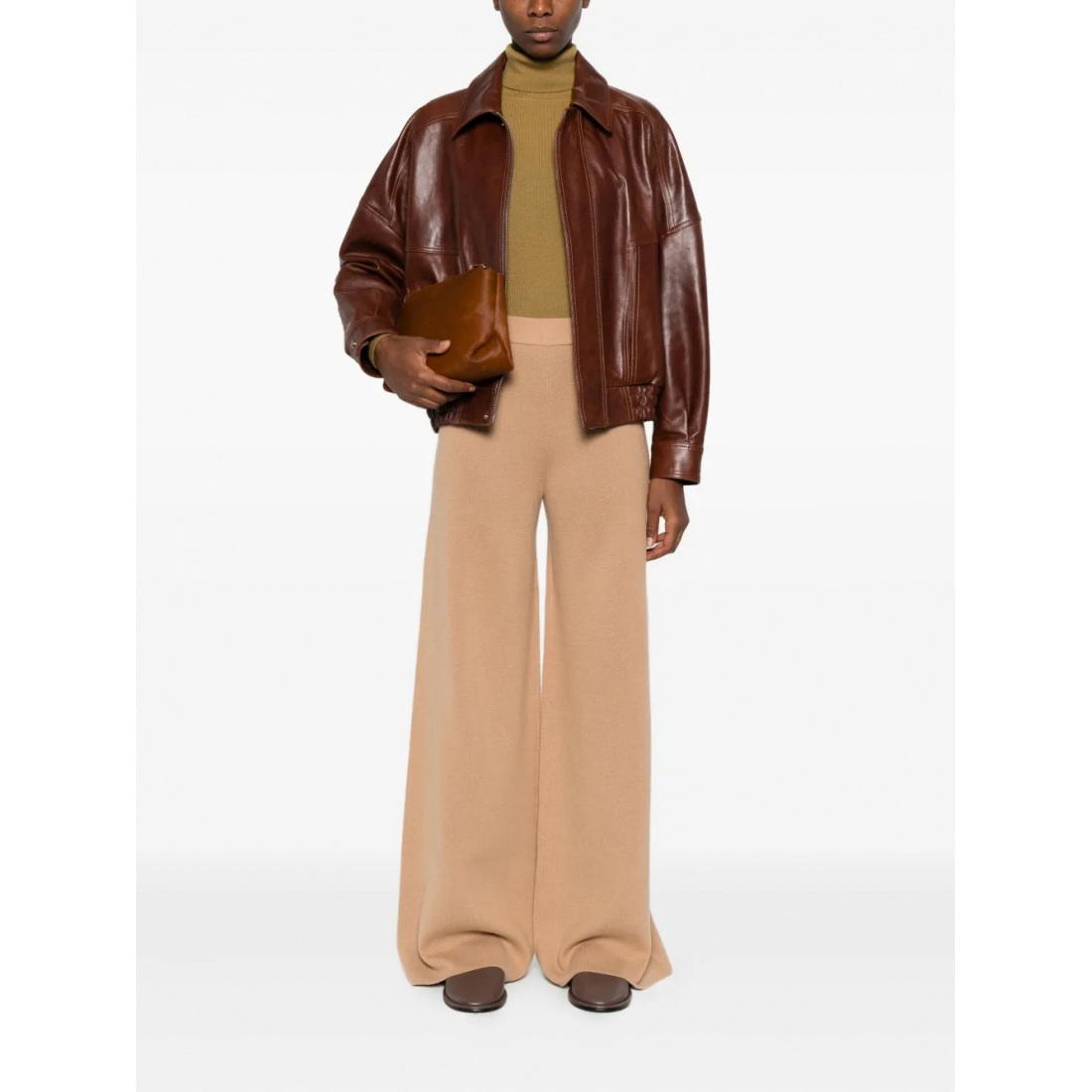 Pantalon 'Knitted Ribbed-Waist' pour Femmes