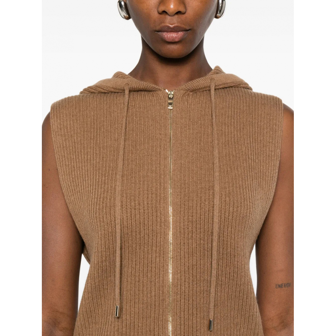 Gilet 'Hooded Zip-Front' pour Femmes