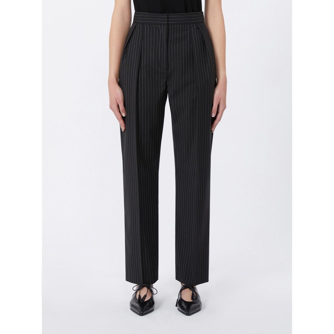 Pantalon 'Woollen Cloth Carrot-Fit' pour Femmes