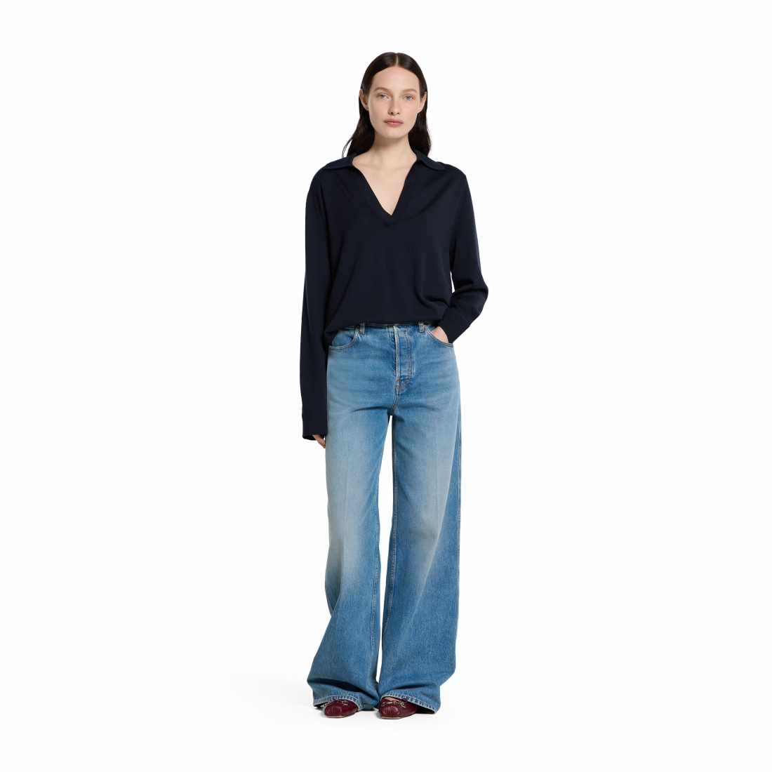 Polo manches longues 'Extra Fine' pour Femmes