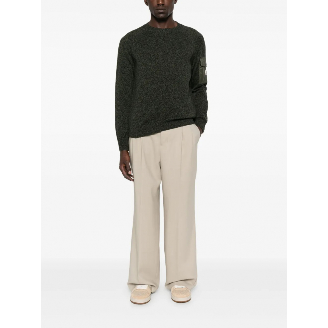 Pull 'Crew Neck Patch Pocket' pour Hommes