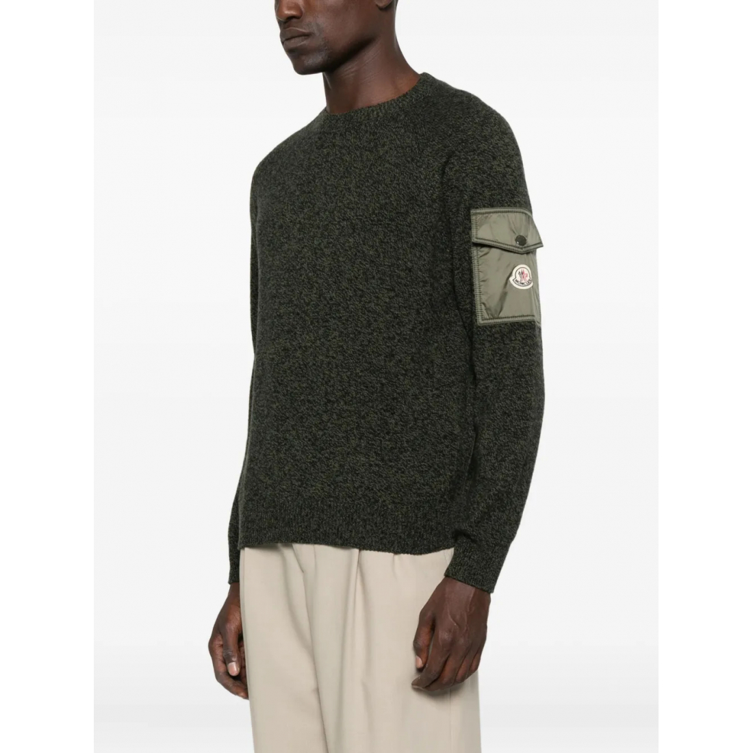 Pull 'Crew Neck Patch Pocket' pour Hommes