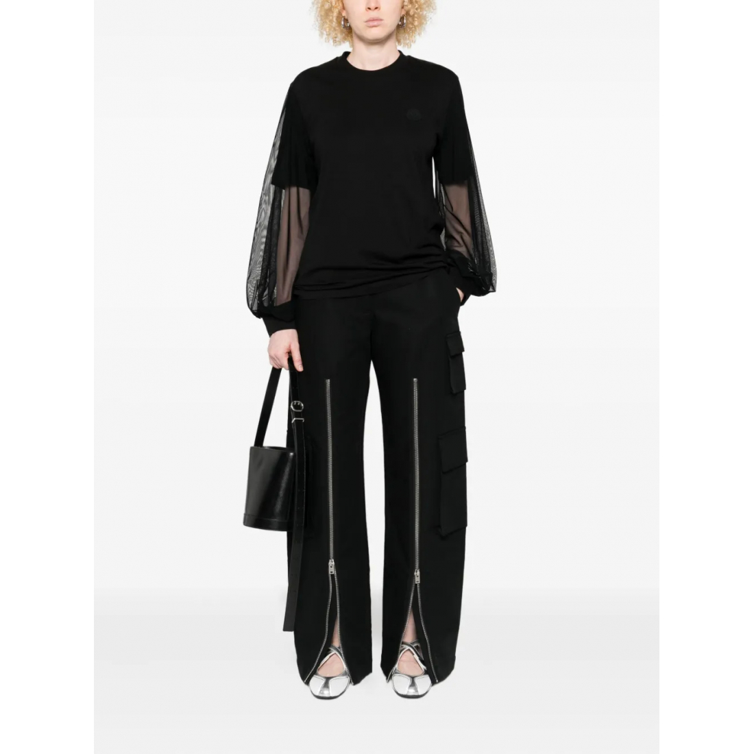 Sweatshirt 'Mesh-Insert' pour Femmes