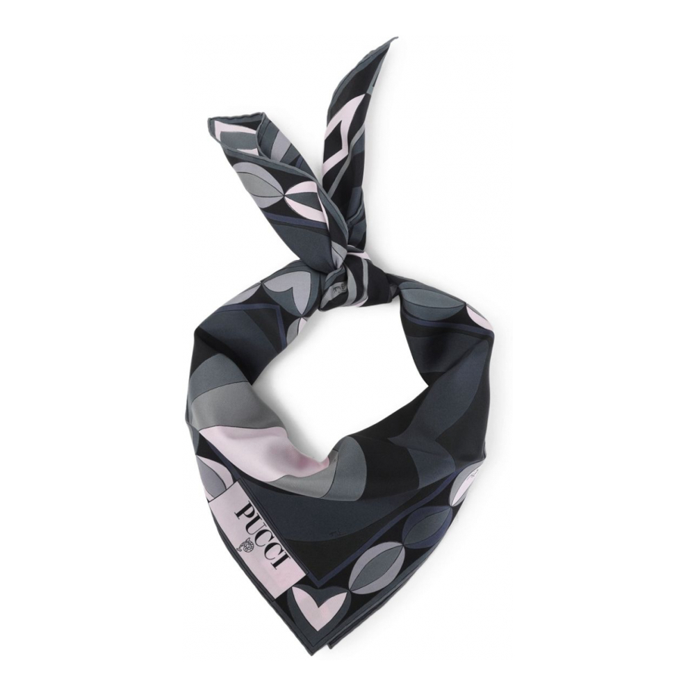 Foulard en soie 'Geometric-Pattern' pour Femmes