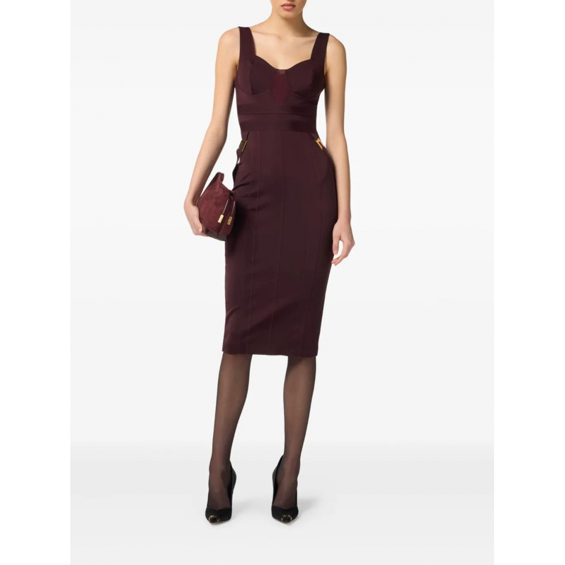 Robe Midi 'Bustier Panelled' pour Femmes