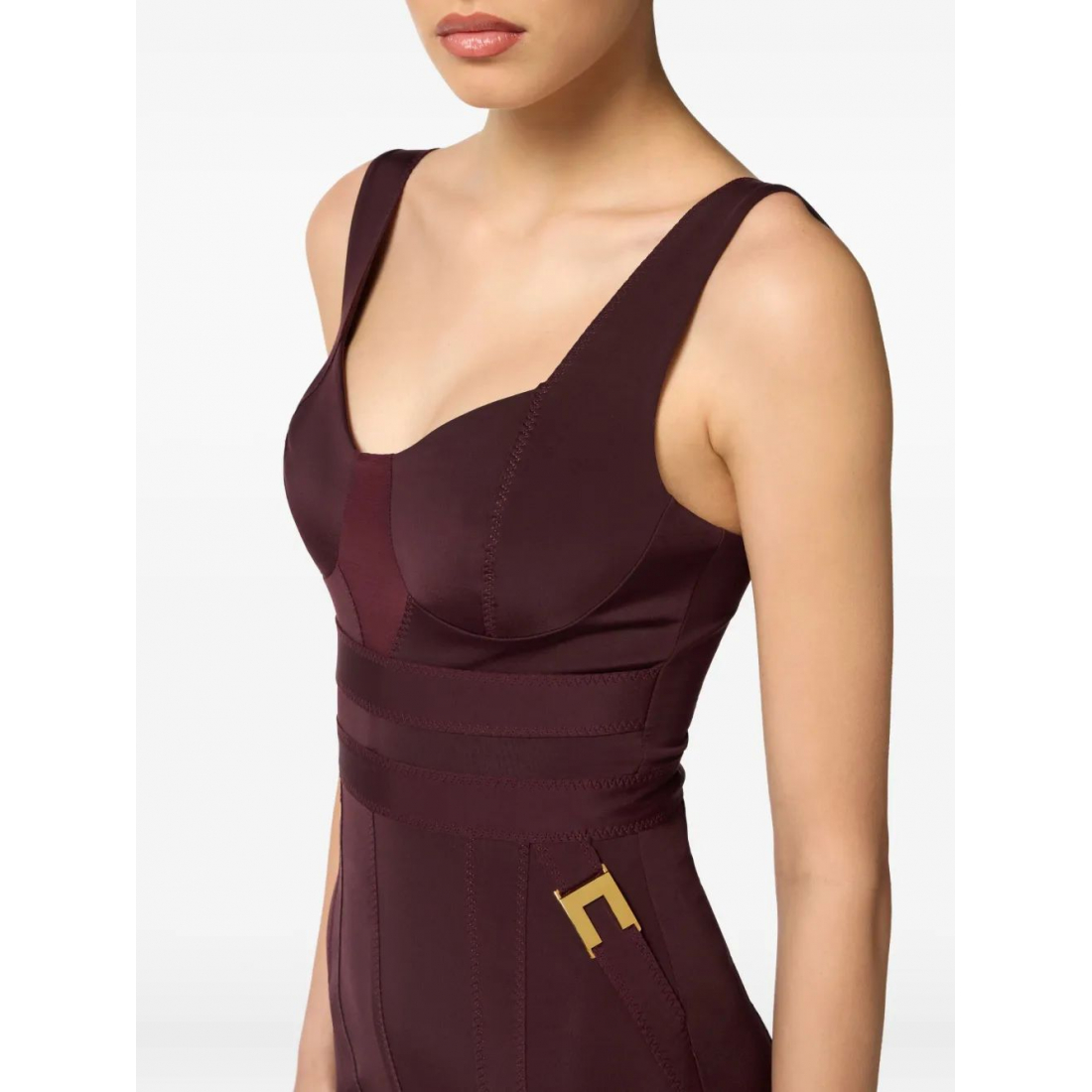 Robe Midi 'Bustier Panelled' pour Femmes