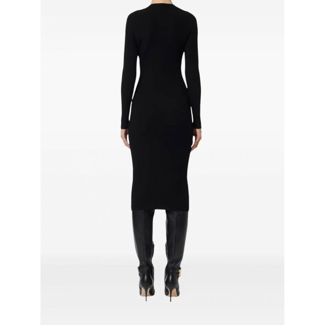 Women's 'Ribbed Button-Fastening' Midi Dress