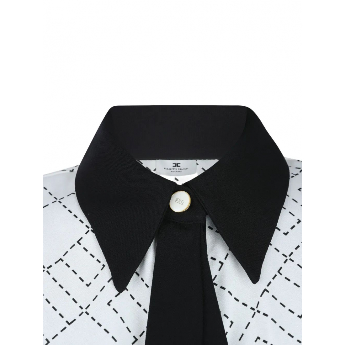 Chemise 'Geometric-Print Tie-Neck' pour Femmes