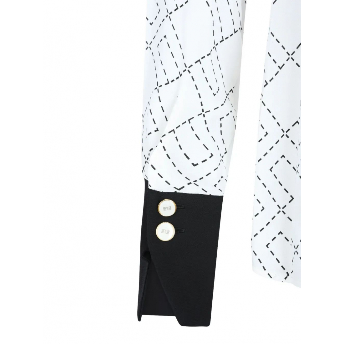 Chemise 'Geometric-Print Tie-Neck' pour Femmes