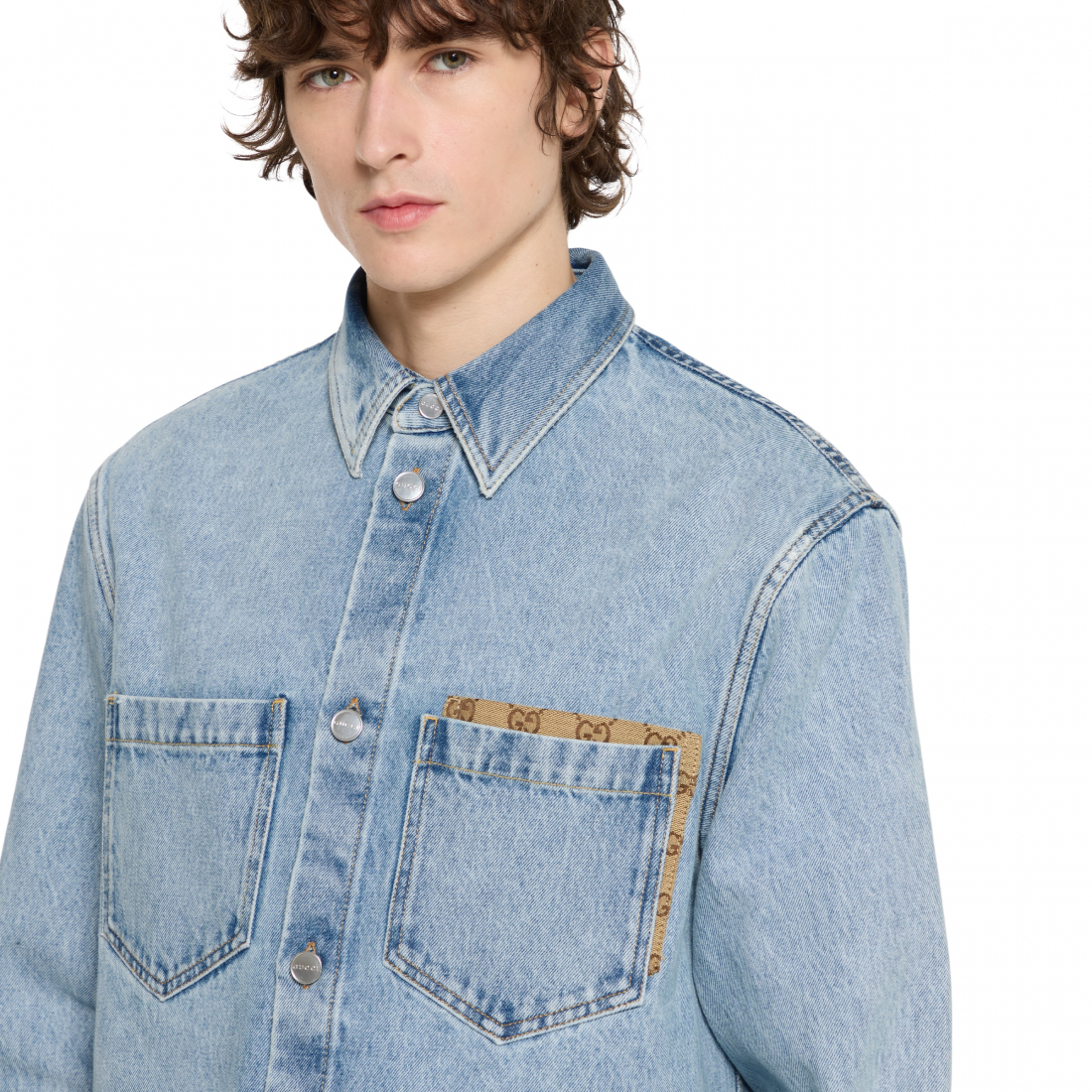 Chemise en Jean 'Washed' pour Hommes