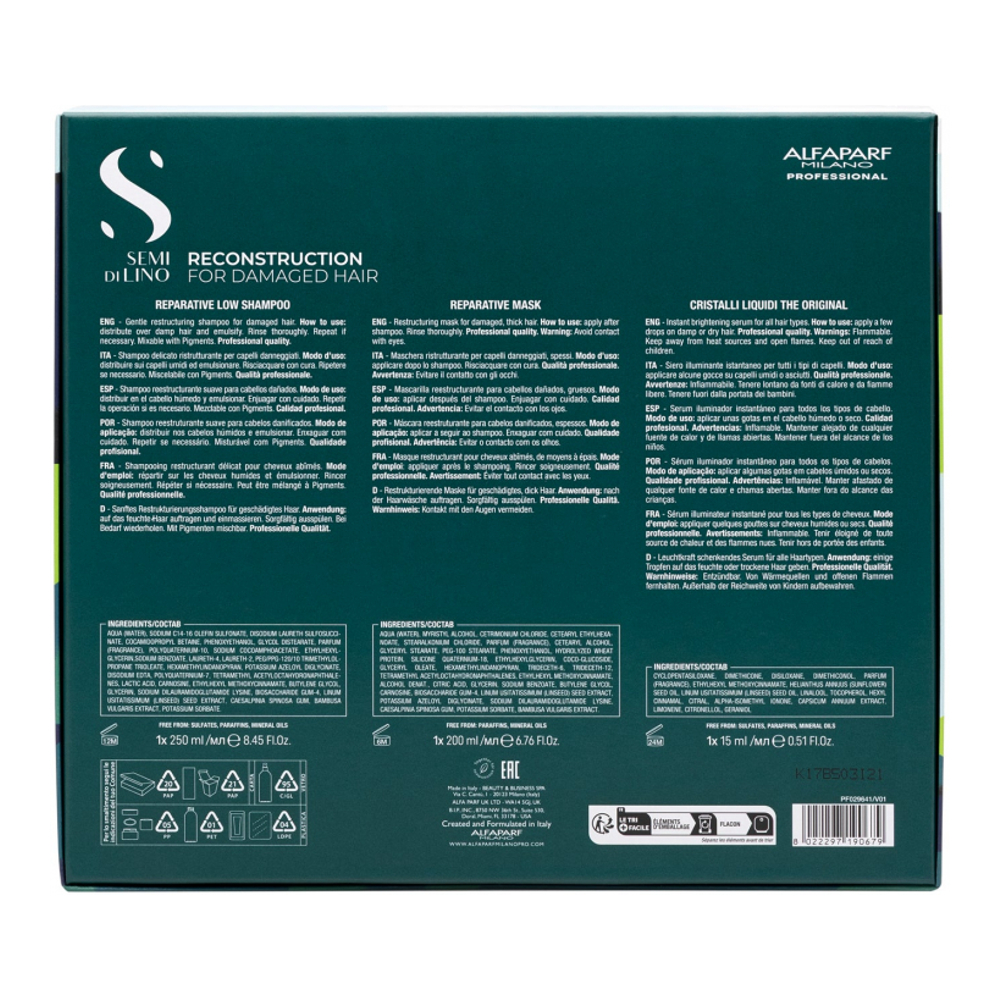 'Semi di Lino Holiday Reconstruction' Hair Care Set - 3 Pieces