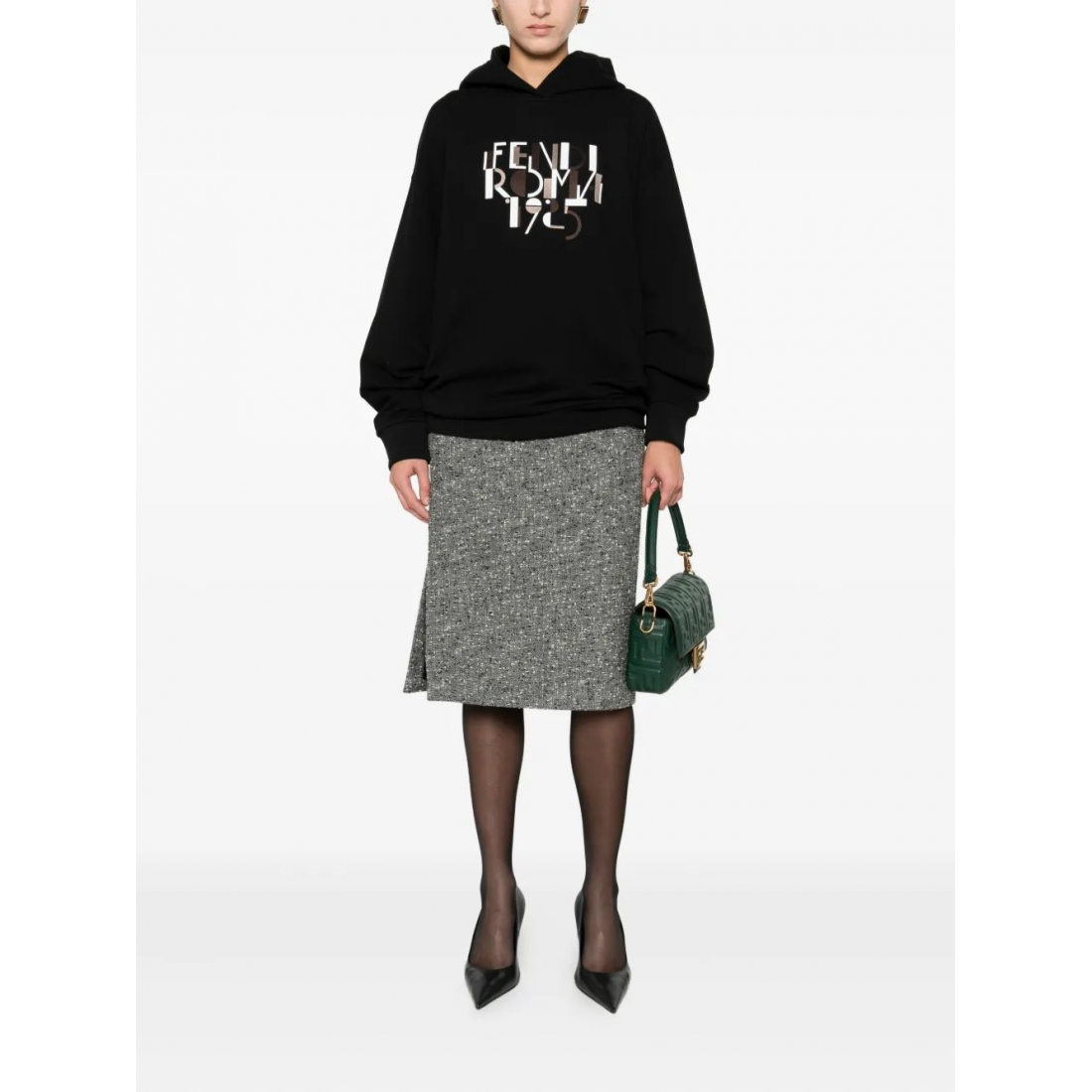 Sweatshirt à capuche  'Logo-Print' pour Femmes