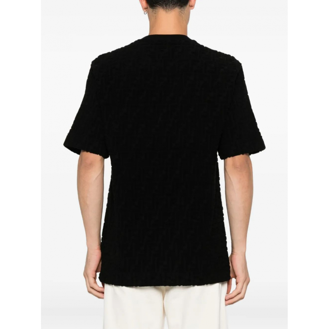 'Textured Crew-Neck' T-Shirt für Herren