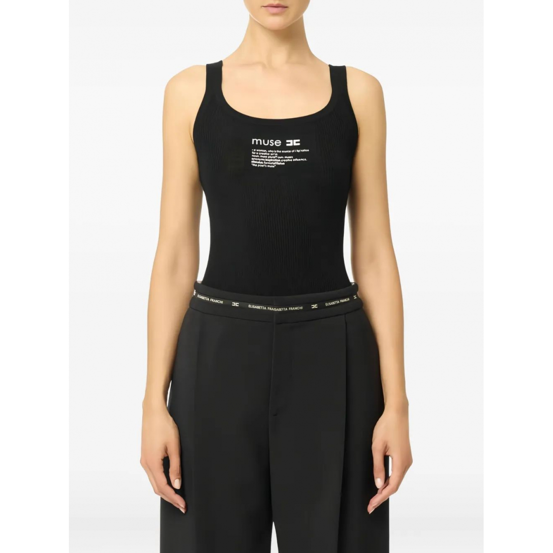 Top 'Chain-Ribbed' pour Femmes