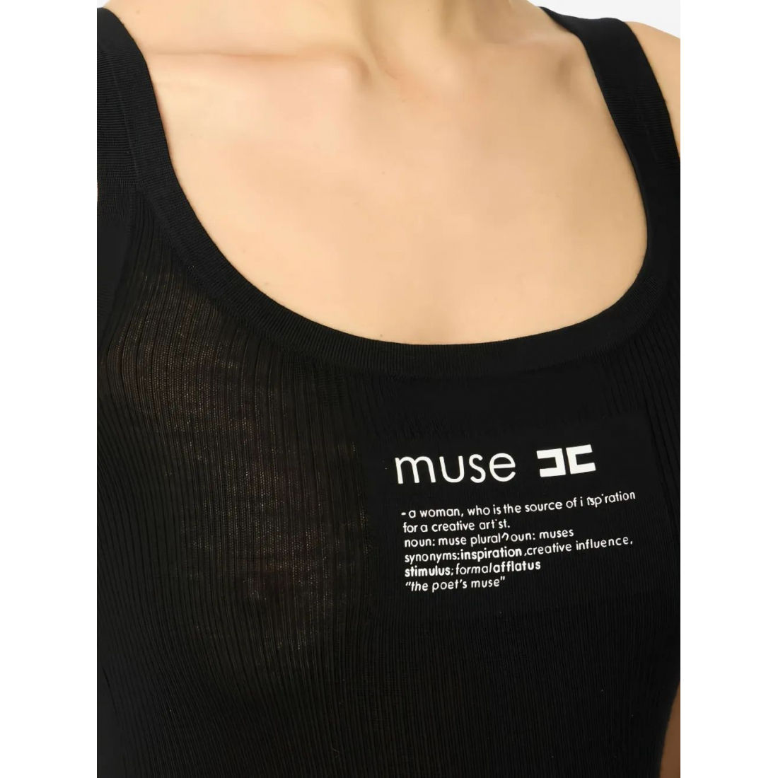 Top 'Chain-Ribbed' pour Femmes