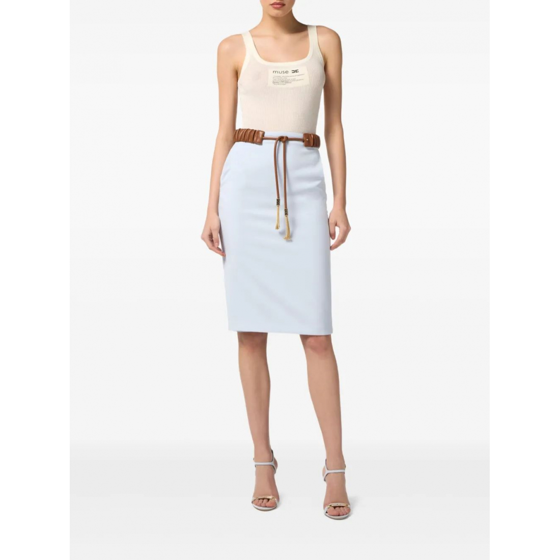 Top 'Ribbed Logo' pour Femmes